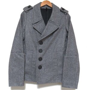 美品 07AW DIOR HOMME ディオールオム ラストエディ期 ウールメルトン Pコート ピーコート ジャケット 7H4140960315 38サイズ グレー