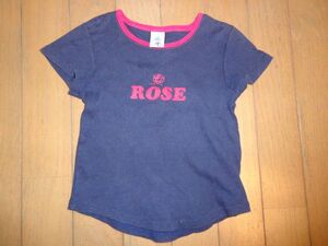 プチバトー★ROSE紺色着やすい半袖Tシャツ★102