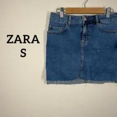 ZARA ザラ【S】レディース/ミニスカート/デニムスカート/スリット/パンク