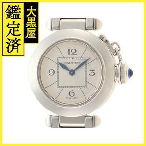 CARTIER　カルティエ　時計　ミス パシャ　SS　クオーツ　W3140007　シルバー文字盤　レディース【431】