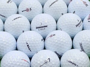 ABランク BRIDGESTONE GOLF ホワイト混合 20個セット ロストボール