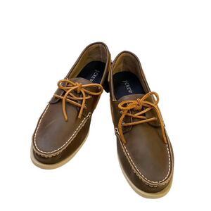 J.CREW 良好状態 レザー デッキシューズ size 11 29cm ブラウン 革靴 モカシン ジェイクルー DECK SHOES アメカジ