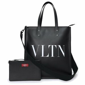 （新品・未使用品）ヴァレンティノ ガラヴァーニ Valentino Garavani VLTN ショルダー トートバッグ カーフスキン 黒 1Y2B0731WJW ポーチ付