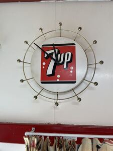 ビンテージ 7up スターバースト Wall clock 壁掛時計 / 50