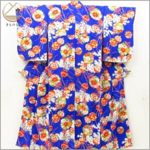 ★着物10★ 1円 絹 子供着物 女の子用 ジュニア用 金彩 袷 身丈161cm 裄63.5cm [同梱可] ☆☆☆☆