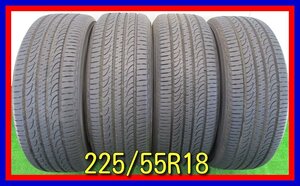 ■中古タイヤ■　225/55R18 98V YOKOHAMA GEOLANDAR SUV アウトランダー デリカD:5 フォレスター等 夏タイヤ 激安 送料無料 B744