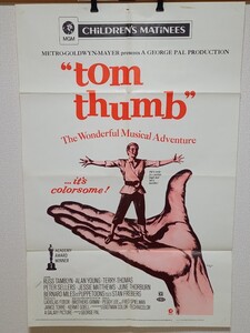 E08 US版 ポスター 洋画 TOM THUMB 親指トム 1SH ワンシート サイズ レトロ 当時物 1972 