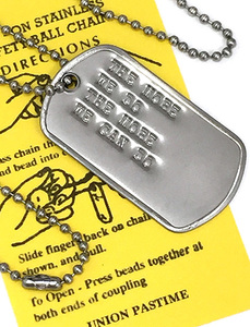 DP-050 名言格言 DOGTAG もっとやれば.もっとできる ドッグタグ USA 新品