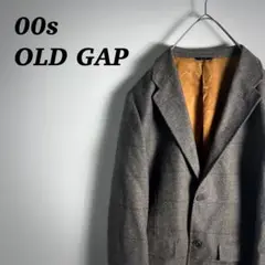 00s OLD GAP　ギャップ　テーラードジャケット　ウール　チェック　古着