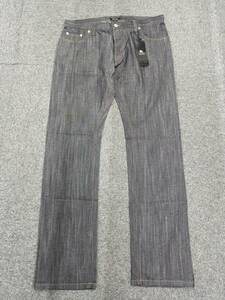 【OP13212SA】1円～ 未使用 BURBERRY BLACK LABEL バーバリー ブラック レーベル JEANS ジーンズ ウエスト85 グレー タグ付き パッチ付き