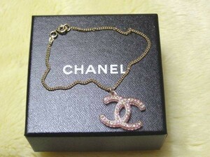 ☆送料無料☆CHANEL　シャネル　ピンククリアCOCO＆カラフルラインストーン　ブレスレット（USED)