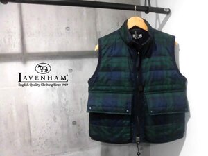 英国製 LAVENHAM ラベンハム his TUBE ヒズチューブ ブラックウォッチ 中綿 ベスト M/ジャケット/メンズ