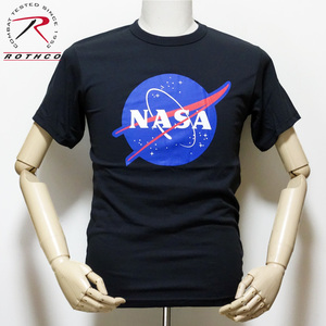 NASA Tシャツ XL メンズ ミリタリー ROTHCO ロスコ 社製 アメリカ航空宇宙局 ブラック 黒