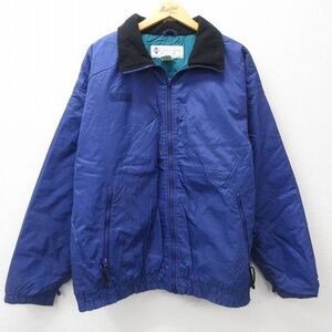 XL/古着 コロンビア 長袖 ナイロン ジャケット メンズ 90s 大きいサイズ 紺 ネイビー 25jan22 中古 アウター