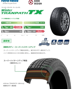 [業販品] [送料無料] [新品] [TOYO] [WINTER TRANPATH TX] [225/60R17] [スタッドレスタイヤ] [4本] [トーヨー トランパス] [23年～24年製]