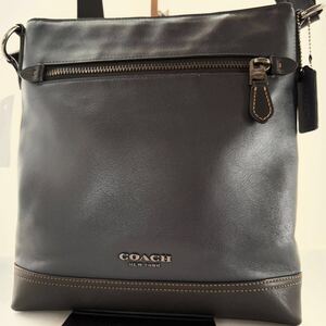 1円~ 極美品 / 希少 コーチ COACH ショルダーバッグ 斜め掛け クロスボディ レザー メンズ ボディバッグ レディース 革 