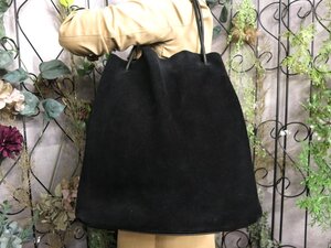 ●超美品●GUCCI グッチ●スエード レザー 本革●巾着 トート バッグ●黒●イタリア製●肩掛け●A4 収納●書類 かばん●Js53733