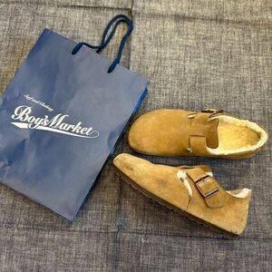 ボーイズマーケット購入 BIRKENSTOCK ビルケンシュトック LONDON NARROW WISE SHEARLING 41 26.5