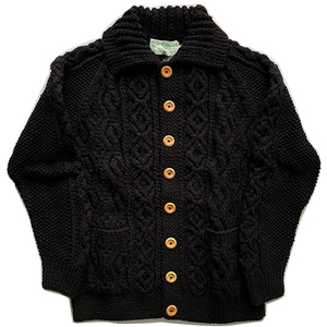 【定価￥65450】INVERALLAN インバーアラン 3ALUMBER WOOLケーブルアランニットセーターBLACKジャケット 36サイズ 新品未使用