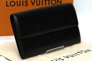 【極美品】 ルイヴィトン LOUIS VUITTON エピ ポシェット ポルト モネ・クレディ 二つ折ファスナー付長財布 レディース メンズ M142