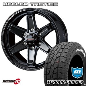 4本セット ウェッズ キーラー タクティクス 18x8.0J 6/139.7 25 ブラック MONSTA モンスタ テレーングリッパー A/T 265/60R18 ハイラックス