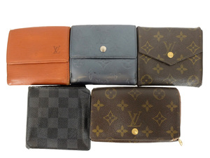 1円スタート 【LOUIS VUITTON ルイヴィトン】 財布5点セット まとめ売り モノグラム エピ マット ダミエ 三つ折り財布 二つ折り長財布