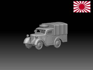 HINODE 1/144レジンキット　未塗装　WW2日本陸軍　九五式小型貨物自動車　軍用車両 Bワールドタンクミュージアム240805