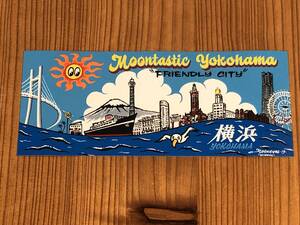 Moontastic Yokohama 110円発送可 ムーンタスティック 横浜 ステッカー 紙製 17cm×7cm mooneyes ムーンアイズ シール