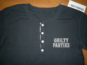 ワコマリア 七分袖 ヘンリーネックカットソー 新品/長袖Tシャツ 黒 白 ロンt the guilty parties コットン ビンテージ ブラック メンズ L