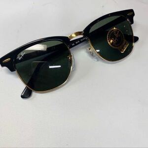 【新品未使用】レイバン Ray-Ban RB3016 クラブマスター CLUBMASTER W0365 49□21 140 3Nサングラス ブラックゴールド定価2.4万円rb080804