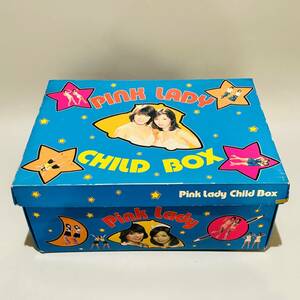 甲MJ17227　クリーニング済　昭和レトロ　アンティーク　当時物　段ボール製　ピンクレディー　PINK LADY　CHILD BOX　おもちゃ箱　収納