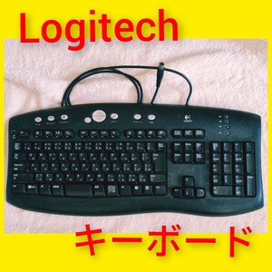 ◆ジャンク品扱い◆　Logitech　キーボード　 ブラック　動作未確認