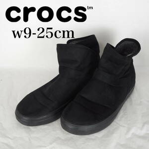 EB5474*crocs*クロックス*レディースショートブーツ*w9-25cm*黒