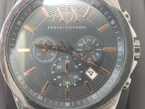 ARMANI EXCHANGE　不動品　AX2086　アルマーニ　腕時計　ケース　ベルト予備あり　激安１円スタート