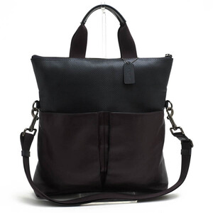 COACH コーチ トートバッグ F57569 Charles Foldover Tote チャールズ フォールドオーバー トート パンチングレザー カーフ 牛革 A4サイズ