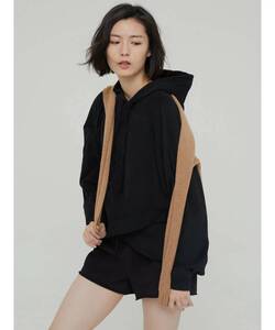 新品タグ付き GAP ギャップ クロスパーカー ブラック BLACK 黒 XXS コットン素材 シンプルながらデザイン性あり!!柔らかくしっかりした生地