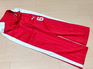 プーマ PUMA - サッカー フットサル USED ボトムス ジャージ 普段着 SIZE:M カラー:赤系 かっこいい！