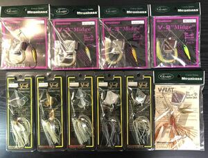 【新品未使用】Megabass/メガバス BUZZBAIT バズベイト 10点セット（V4バズ×5・Vフラットバズ×1・V3ミッジバズ×4）検索：伊東由樹 