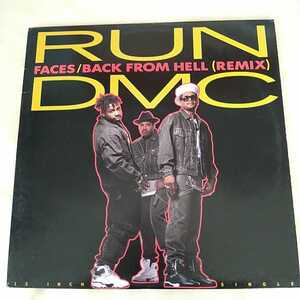 ☆12inchレコード　 RUN-DMC / FACES / BACK FROM HELL (REMIX)☆中古品☆♯ジャケ買い