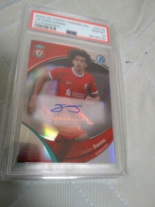 2023 TOPPS CHROME LIVERPOOL F.C. AUTOGRAPHS AUBD JAYDEN DANNS AUTO 直筆サイン PSA10