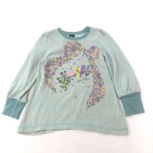 ◆ANNA SUI アナスイ 長袖トップス キッズサイズ130◆ グリーン スウェット キッズ トップス 子供服 小鳥 女の子