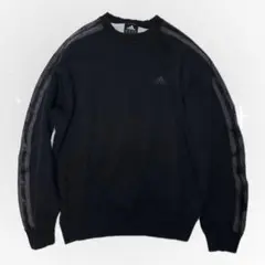 00s adidas archive ブラック スウェット 裏起毛 y2k