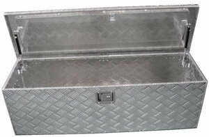 アルミ工具箱 大型 アルミ製 道具箱 工具ボックス トラック荷台箱 収納ボックス 鍵付 ダンパー付 1230×385×385mm 