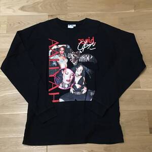 エックスガール X-girl AALIYAH アリーヤ コラボ 長袖 カットソー Tシャツ L/S TEE ブラック 2