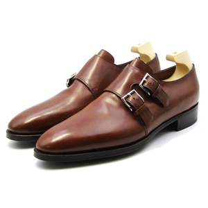 未使用 JOHN LOBB By Request ジョンロブ UK8D ダブルモンクストラップ NASEBY ナセビー バイリクエスト BRACKEN MISTY CALF 10007464