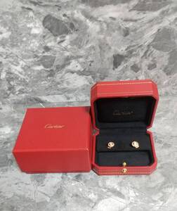 【未使用】Cartier（カルティエ）ダムールK18PGダイヤモンドピアス/正規品