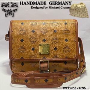 MB241126-5【本物】MCM ショルダーバッグ ヴィセトス柄 総柄 ヴィンテージ ハンドメイド フラップ&ジップ Michael Cromer モノグラム