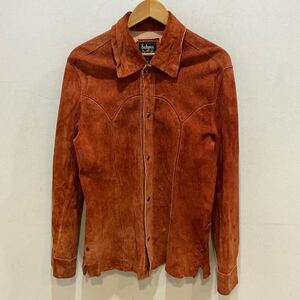 SCHOTT ショット 3151011 leather shirt レザーシャツ ブラウン Mサイズ 699097