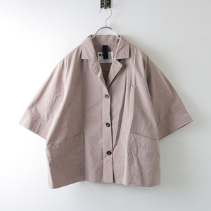 美品 2024SS エムエイチエル マーガレットハウエル MHL NATURAL COTTON CHAMBRAY シャンブレーオープンカラーシャツ 2【2400014084290】