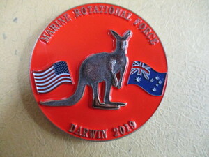 米軍基地流れ品　2019　アメリカ海軍　オーストラリア海軍　記念大型メダル　チャレンジコイン